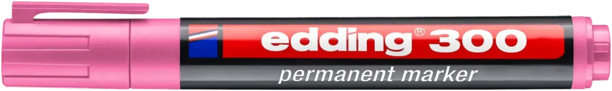 Marcador permanente edding E-300 Rosado1