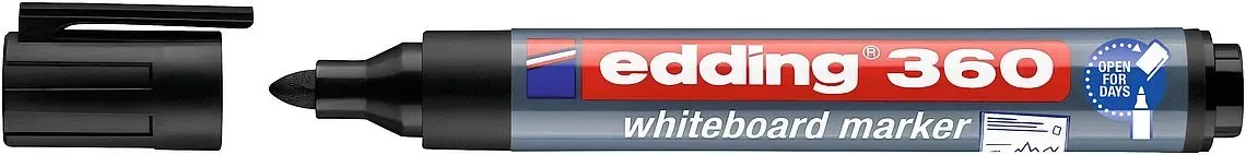 Marcador para pizarras blancas Edding 360 Negro1