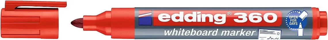 Marcador para pizarras blancas Edding 360 Rojo1