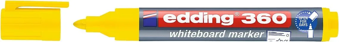 Marcador para pizarras blancas Edding 360 Amarillo1