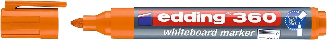 Marcador para pizarras blancas Edding 360 Naranjo1