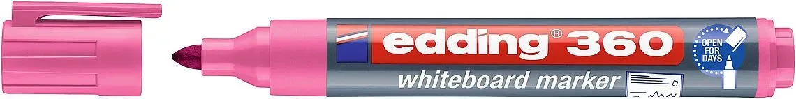Marcador para pizarras blancas Edding 360 Rosado1
