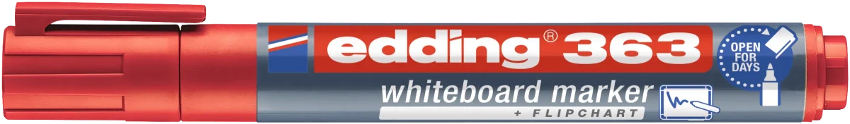 Marcador pizarras blancas Edding 363 Rojo1