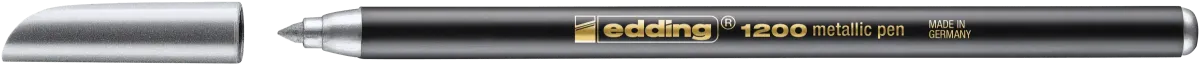Marcador fibra Edding E-1200 Plateado metalizado1