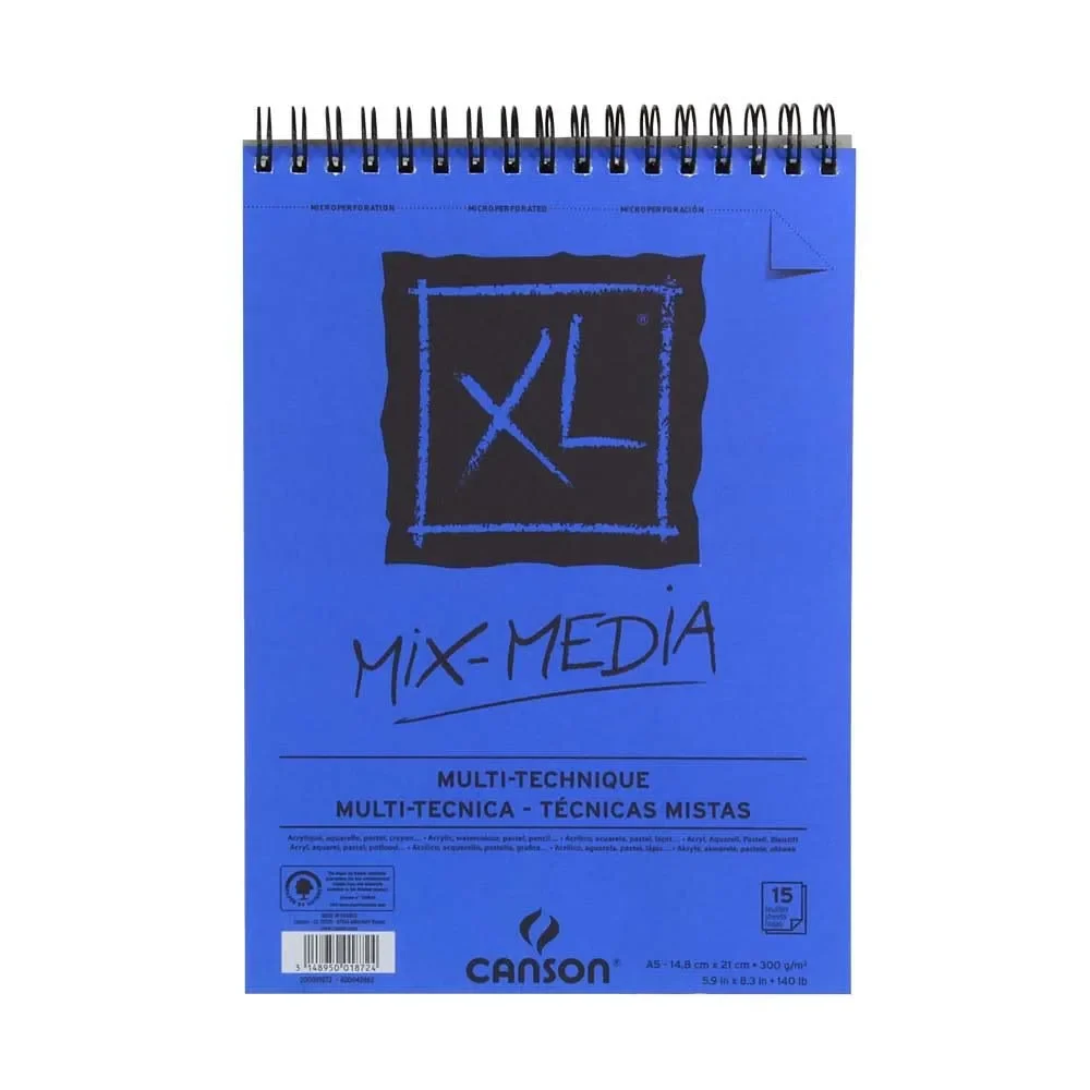 Croquera XL Tecnicas Mixtas Anillada Papel 300 Gr.A51