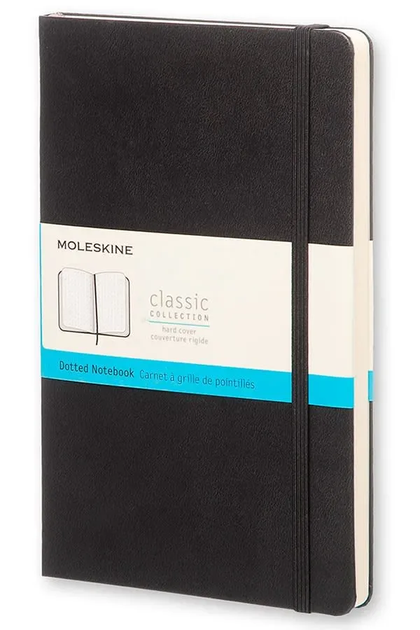 CLASSIC NOTEBOOK /HC/LARGE/BLACK/DOTTED1