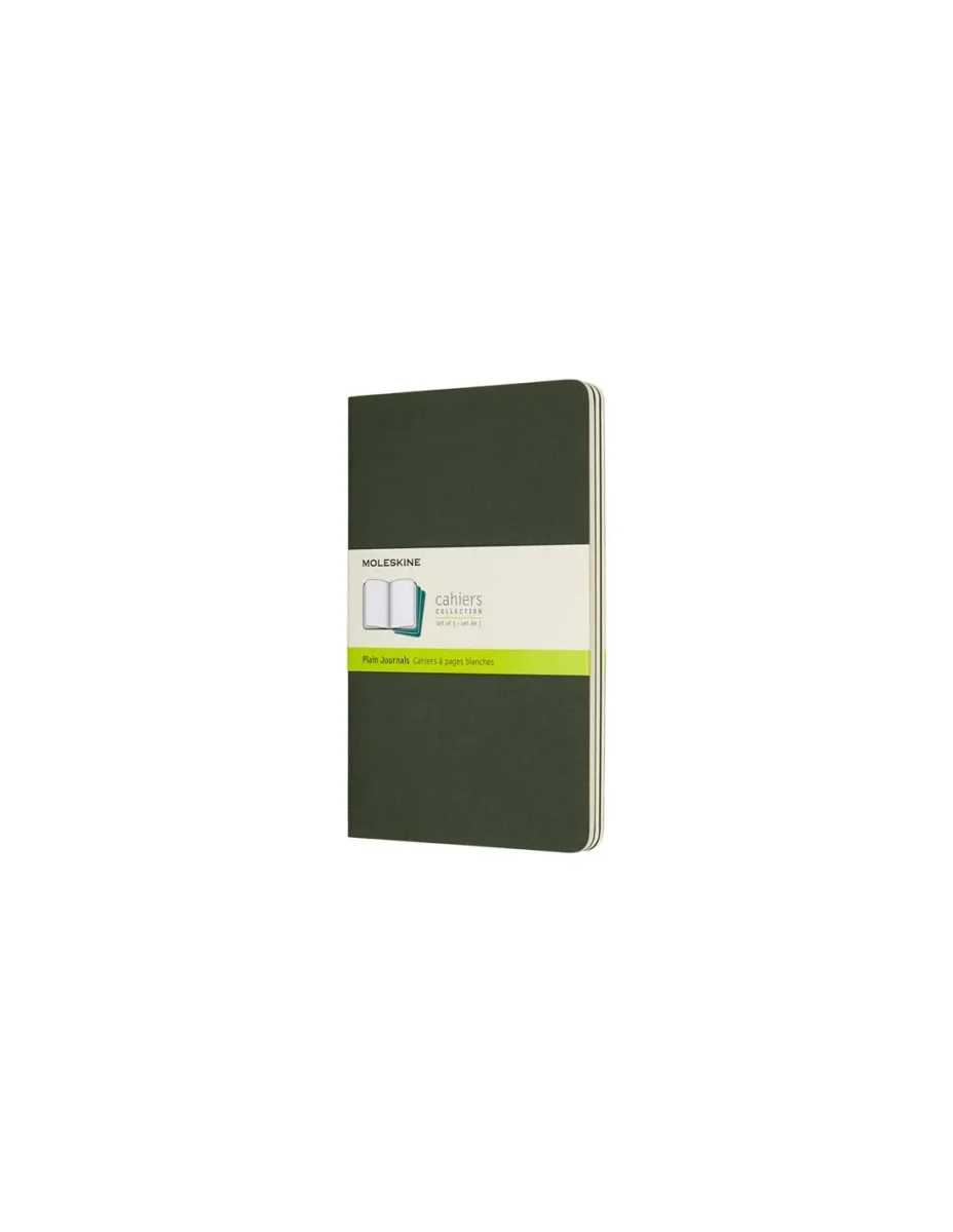 Libretas Cahier. Set de 3 / Grande / Verde mirto / Lisa1