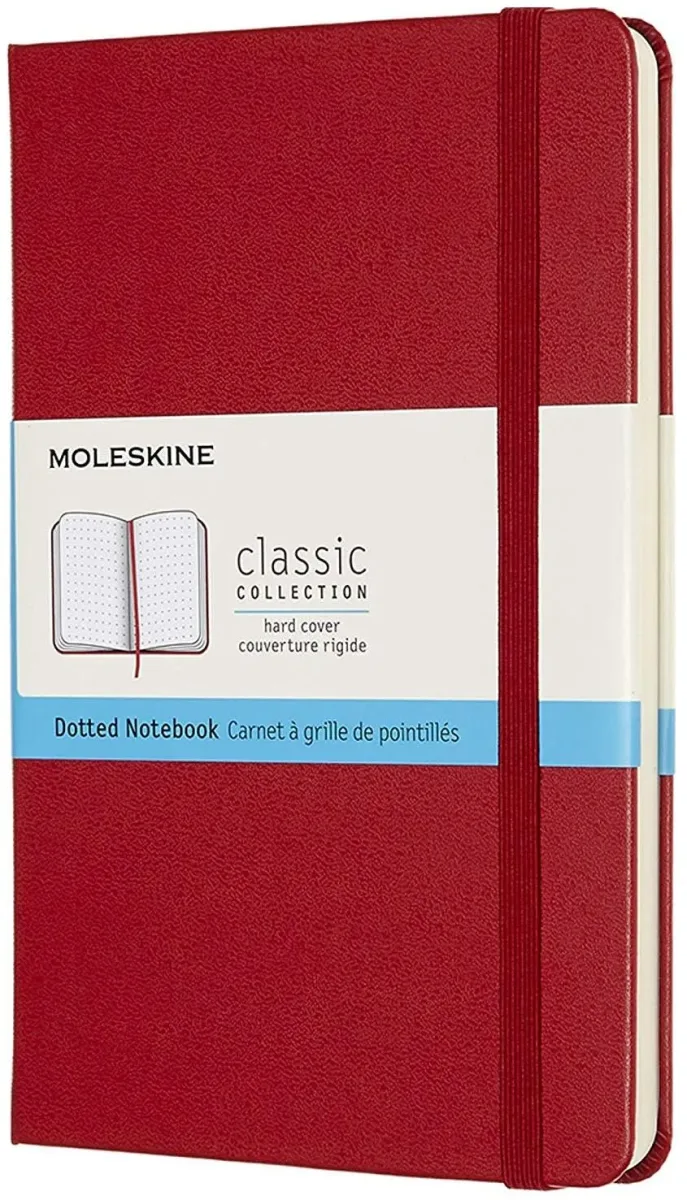 Classic notebook - T. Dura - Medium - Rojo escarlata - De puntos1