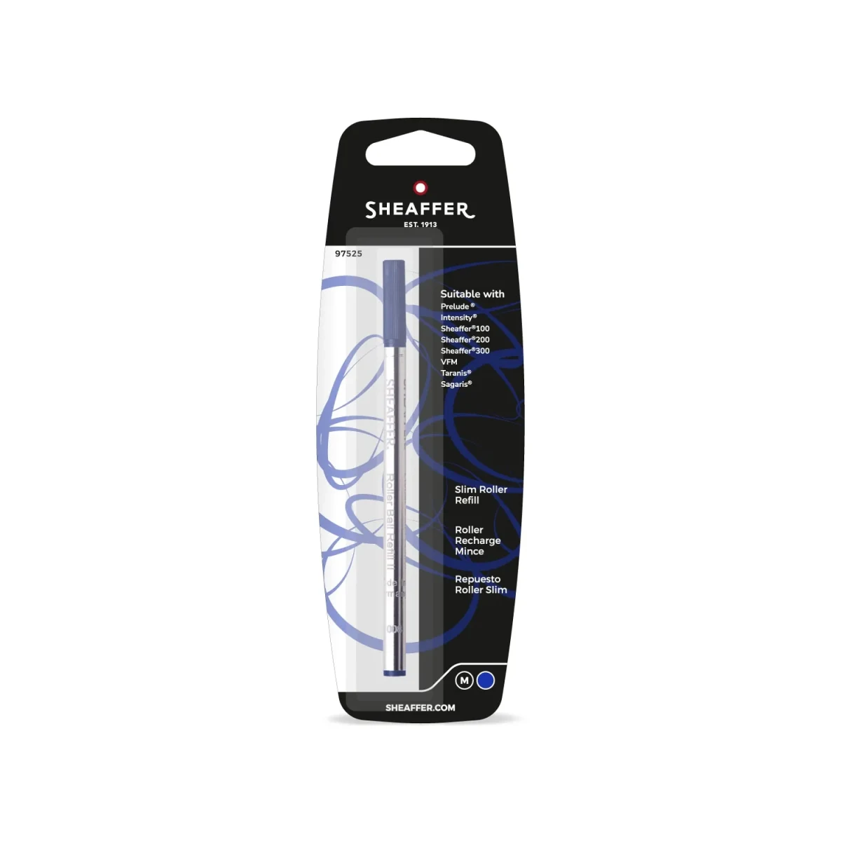 Repuesto Sheaffer para Rollerball slim azul punto mediano1