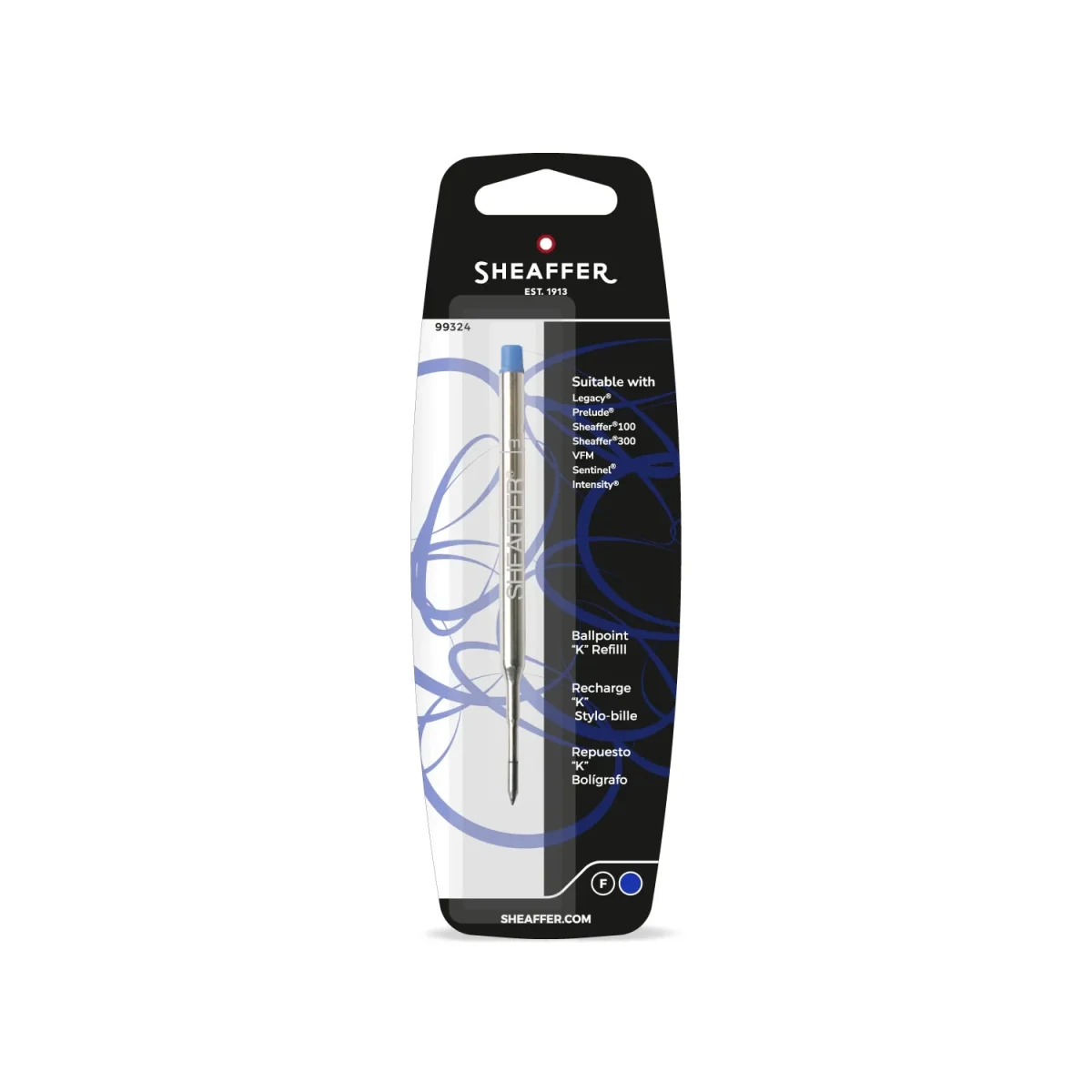 Repuesto Sheaffer tipo K bolígrafo azul punto fino1