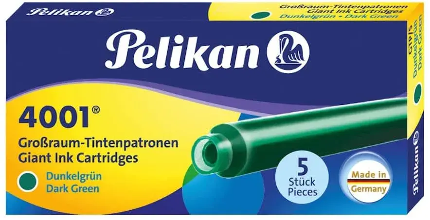 Repuesto para Pluma Pelikan 4001 5Und verde oscuro1