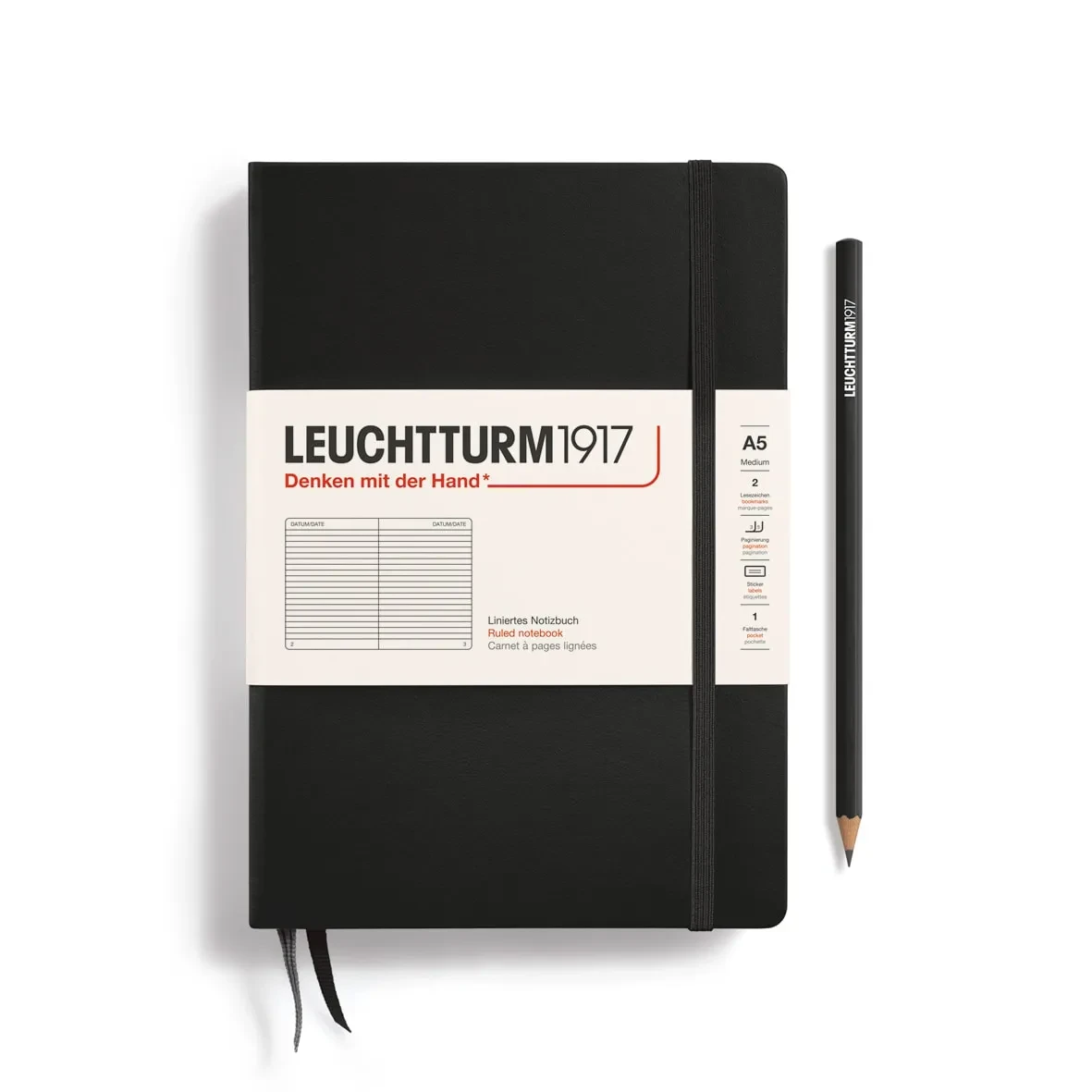 Libreta Leuchtturm1917 tapa dura A5 Li Black1