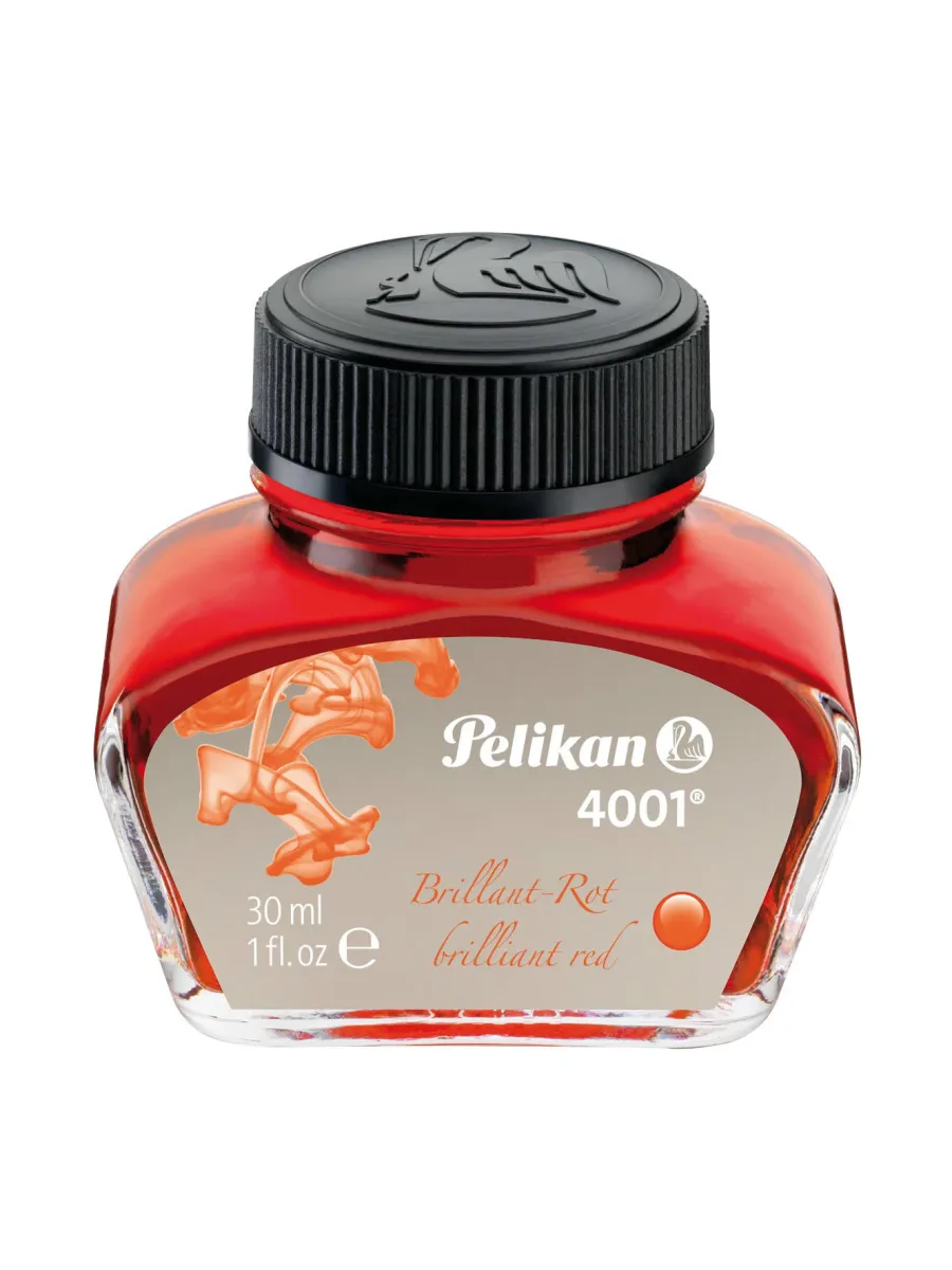 Tintero Pelikan 4001, 30 ML Color BRILLIANT RED1