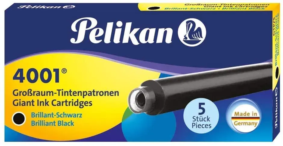 Repuesto Pelikan 4001 para Pluma 5 Und. Negro brillante1