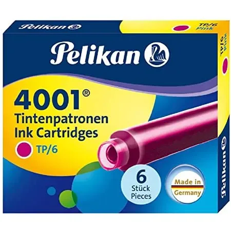 Repuesto para Pluma Pelikan 4001 6Und Rosado1