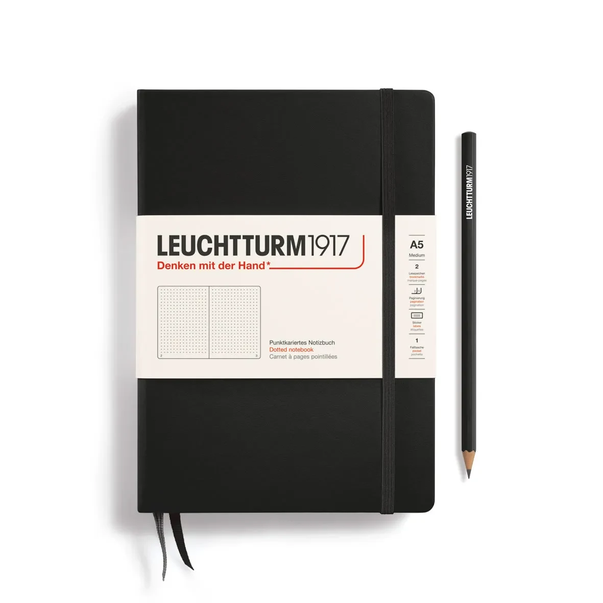 Libreta Leuchtturm1917 tapa dura A5 Pu Black1