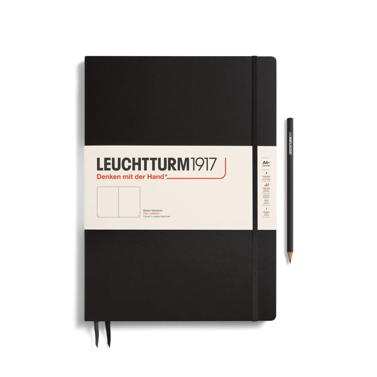 Cuaderno Leuchtturm1917 Master Slim A4+ 123P Croquis, Black1