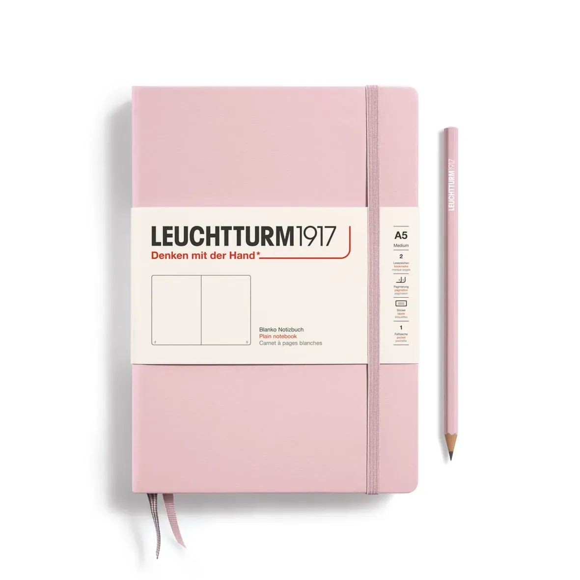 Libreta leuchtturm1917 Tapa Dura Mediana A5 Croquis, Powder1