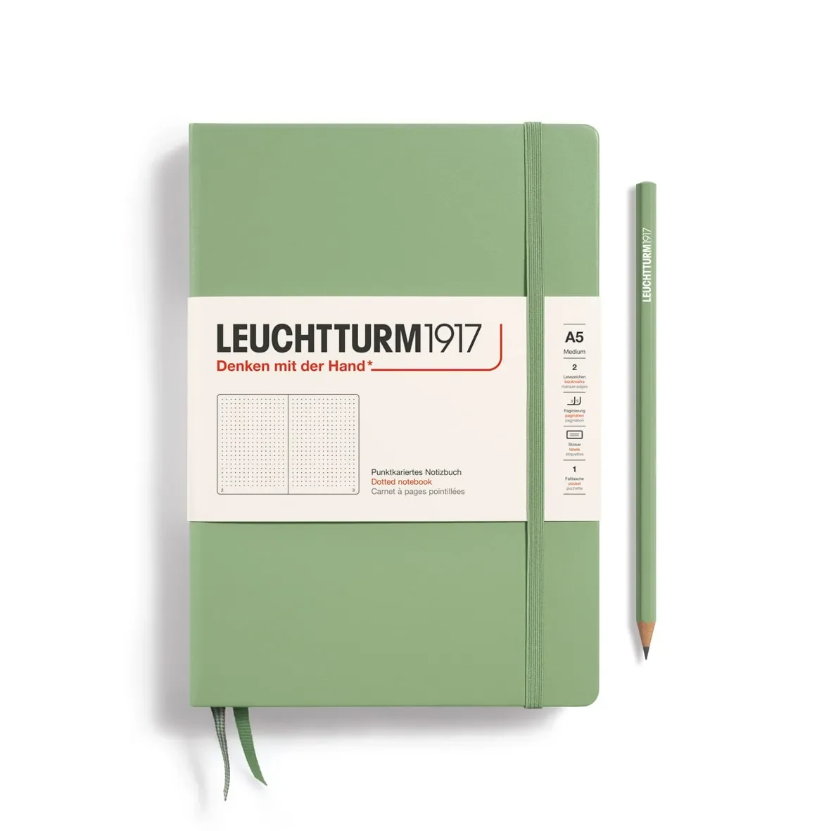 Libreta Leuchtturm1917 tapa dura A5 Pu Sage1