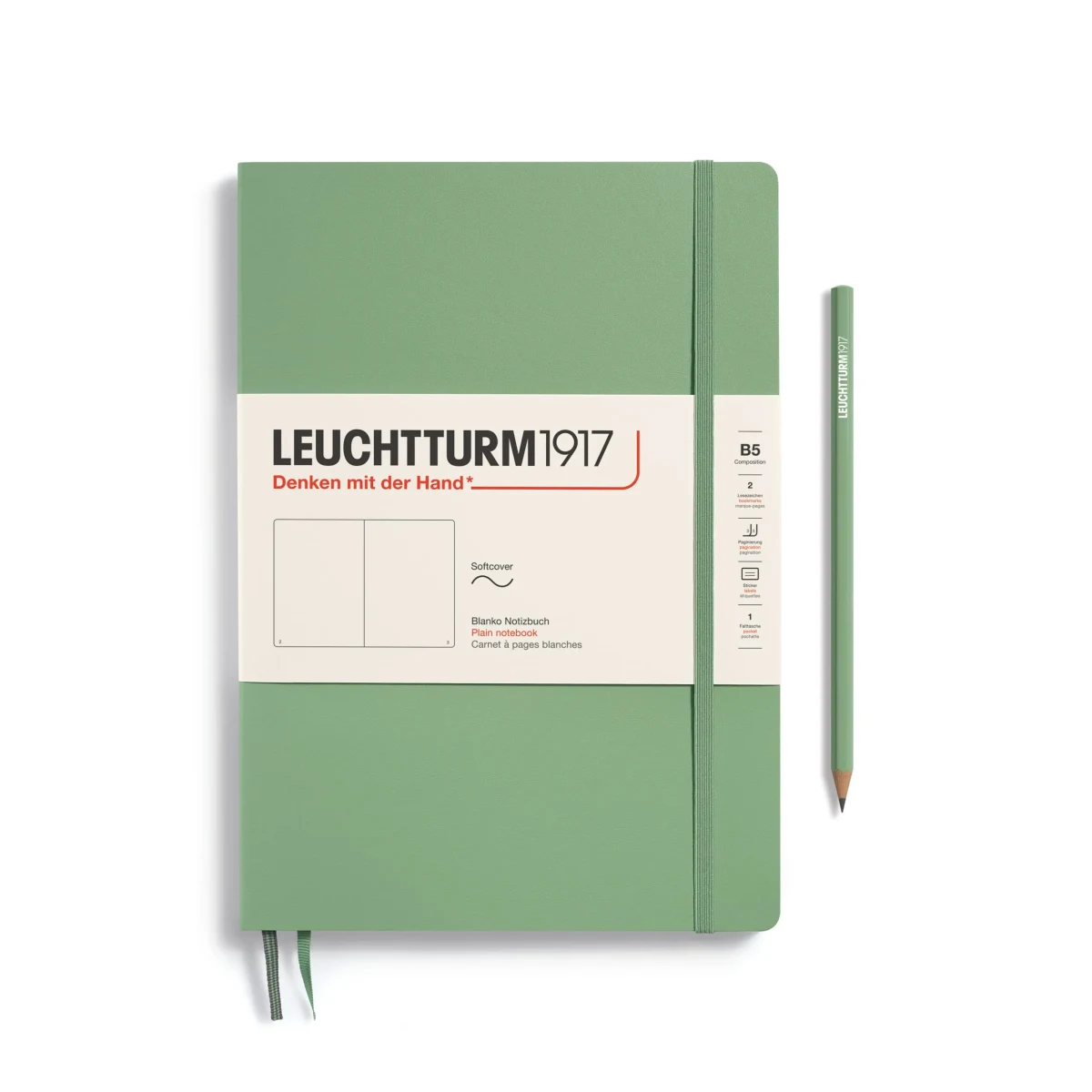 Libreta Composición Leuchtturm1917 T.Blanda B5 Croquis, Sage1