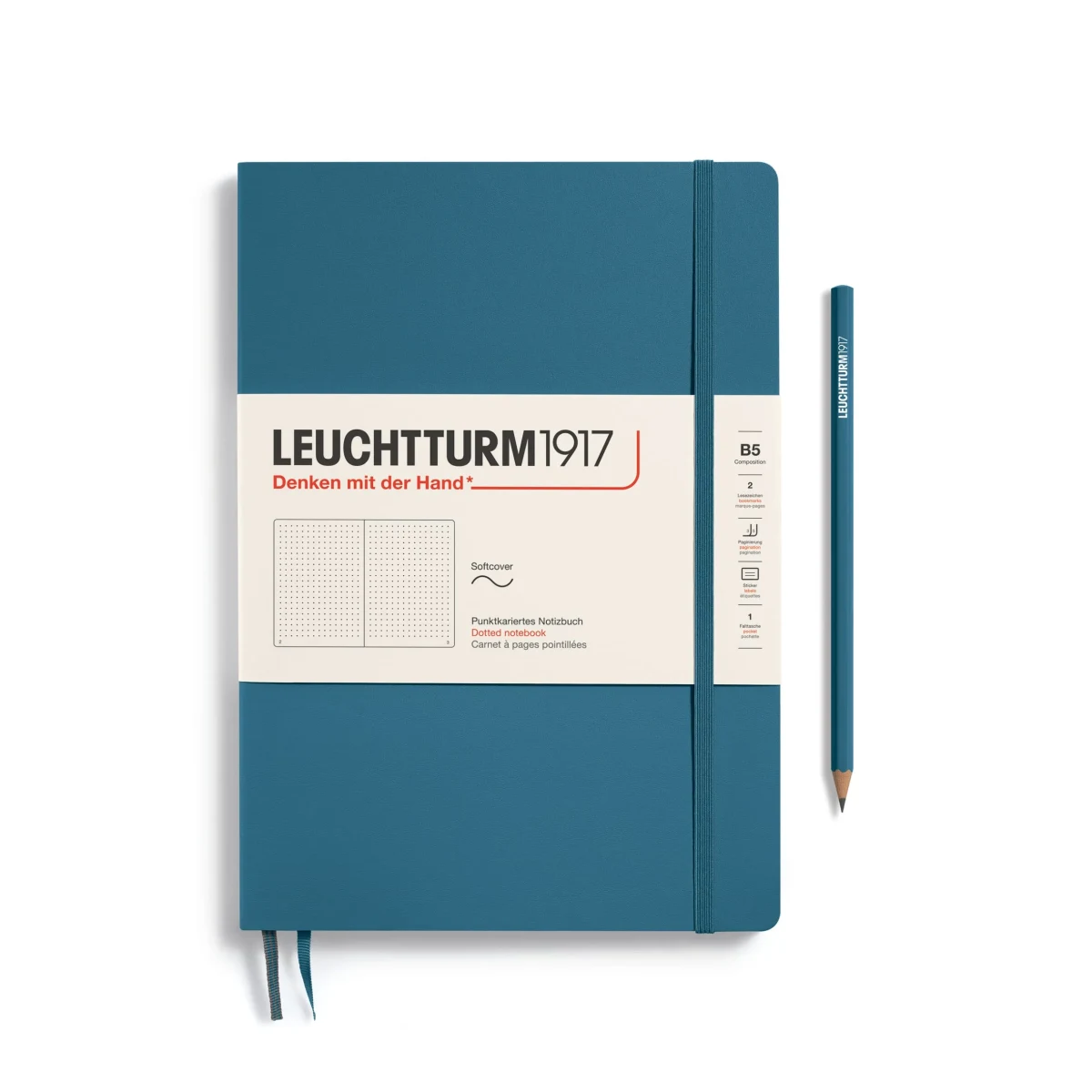 Libreta Composición Leuchtturm1917 T.Blanda B5 , Stone Blue1