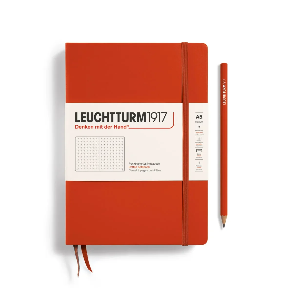 Libreta Leuchtturm1917 tapa dura A5 Pu Fox Red1