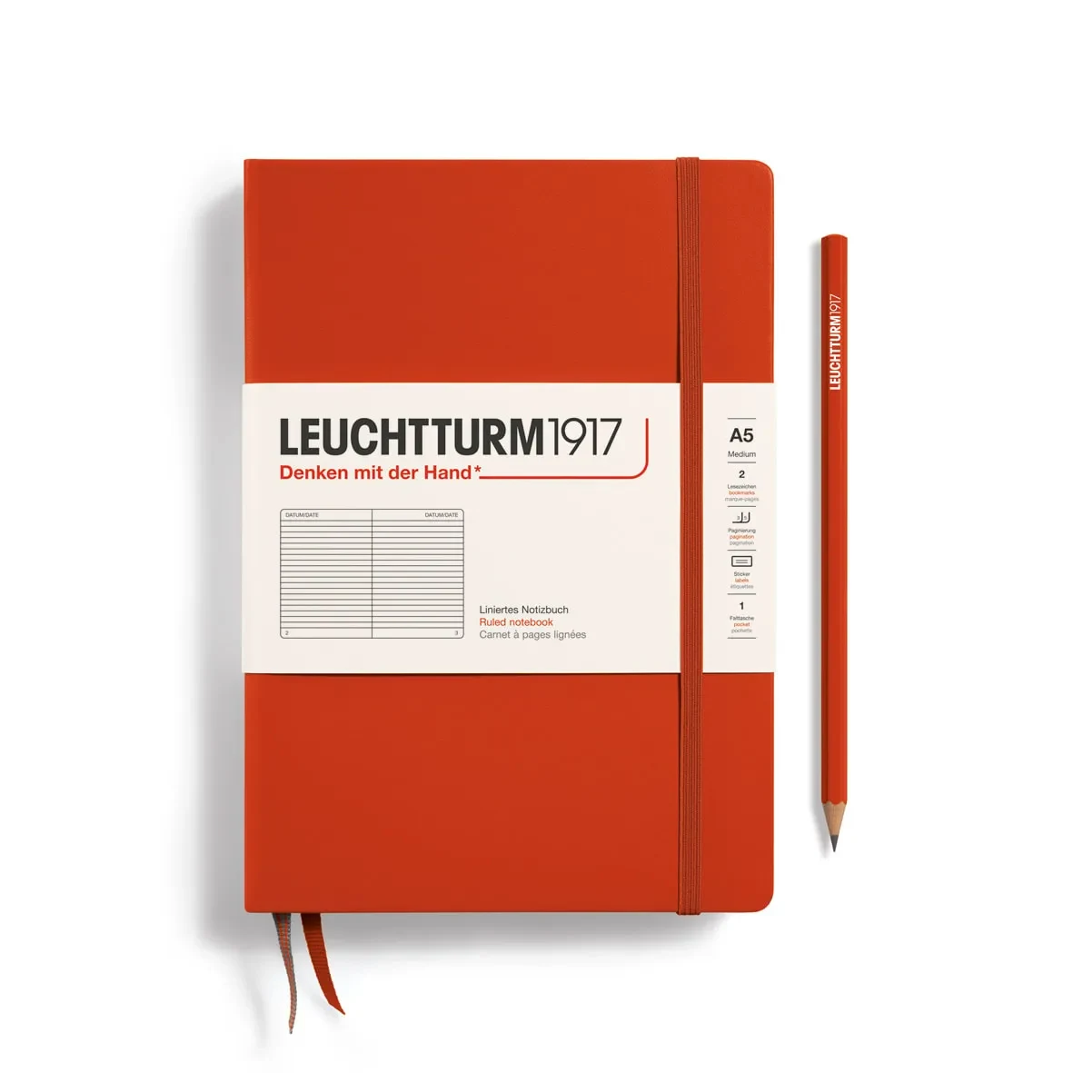 LibretaLeuchtturm1917 tapa dura A5 Li Fox Red1