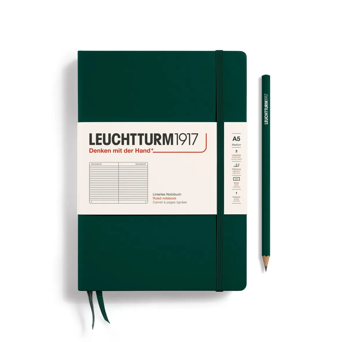 Libreta Leuchtturm1917 tapa dura A5 Li Forest Green1