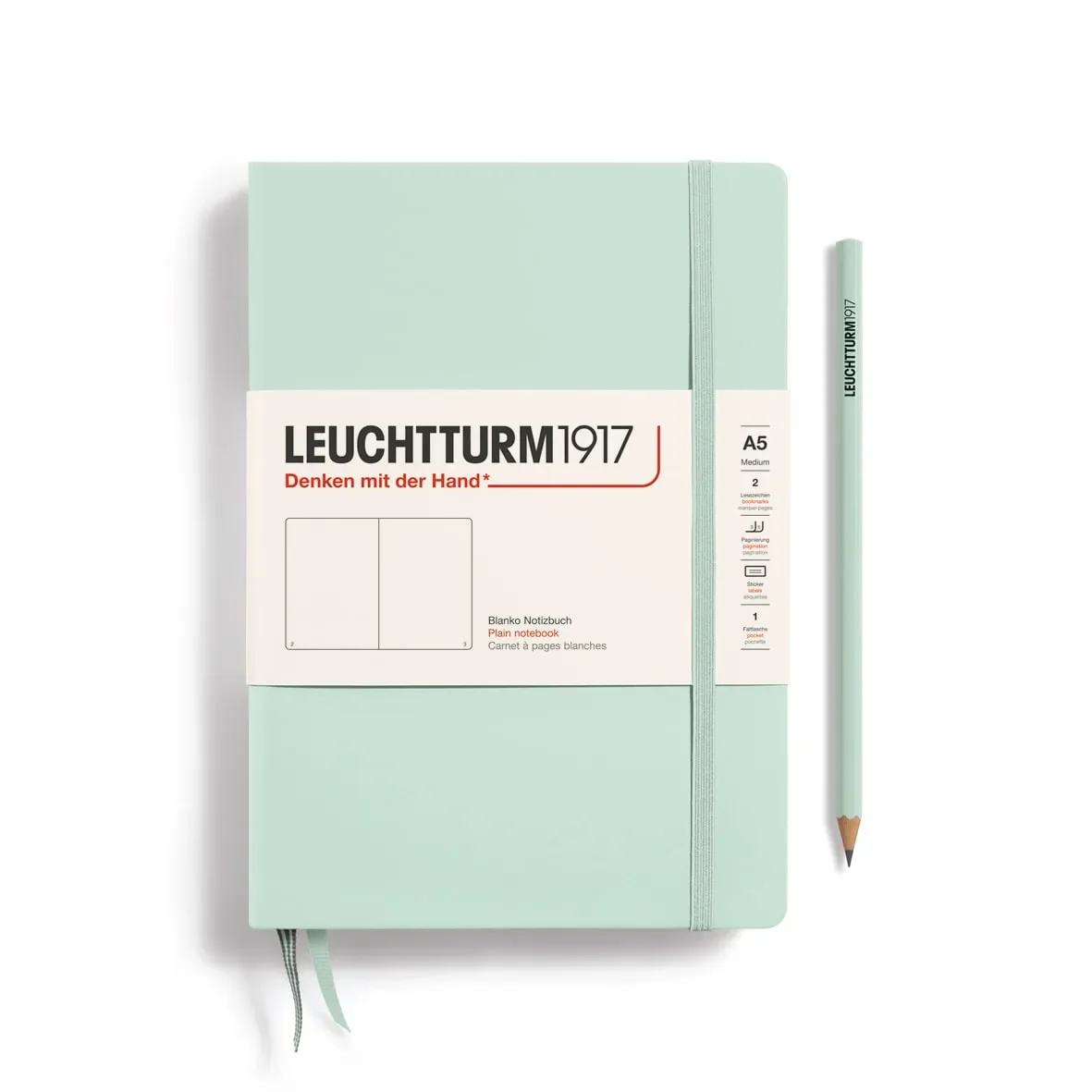 Libreta leuchtturm1917 T. Dura Mediana A5 Croquis Mint Green1