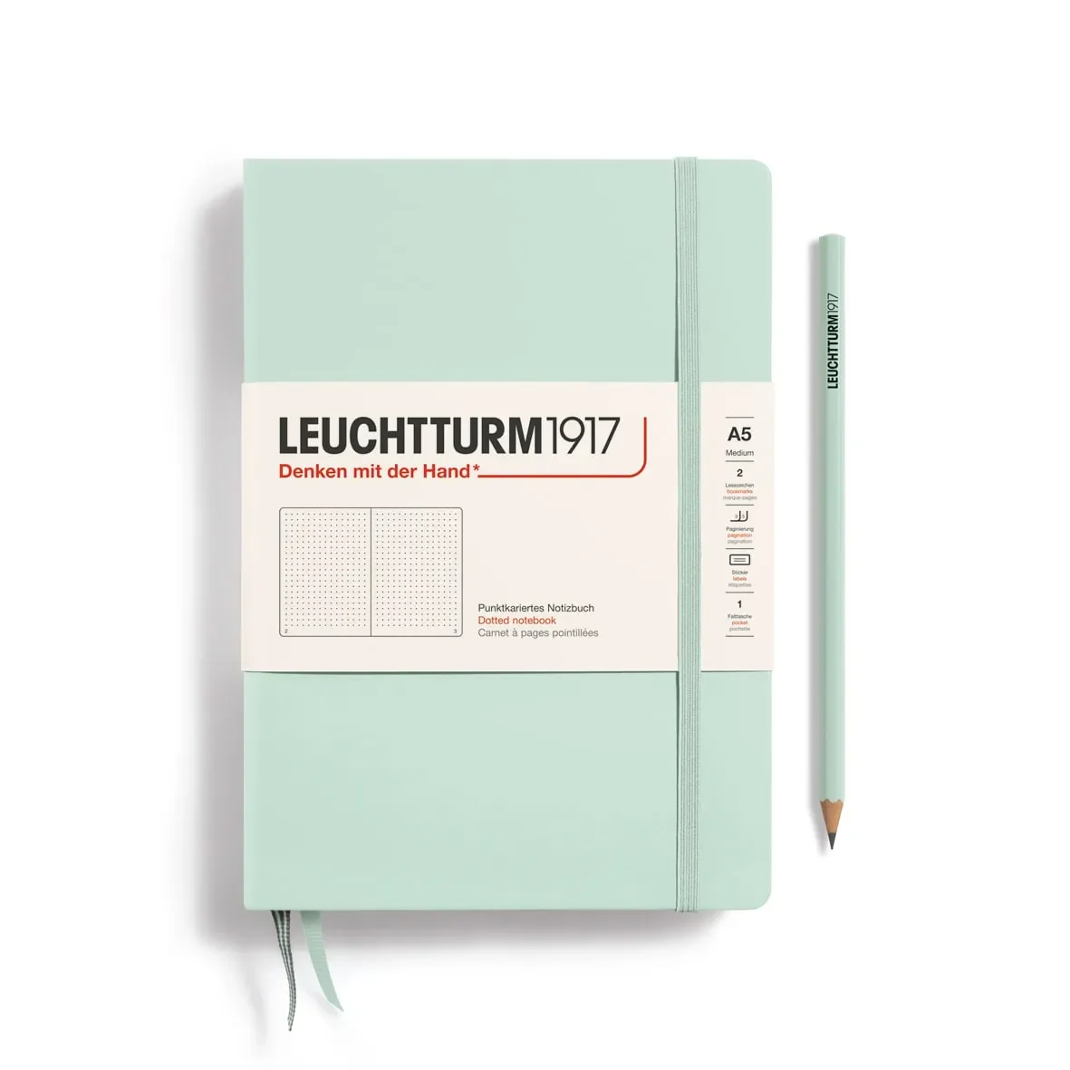 Libreta Leuchtturm1917 tapa dura A5 Pu Mint Green1