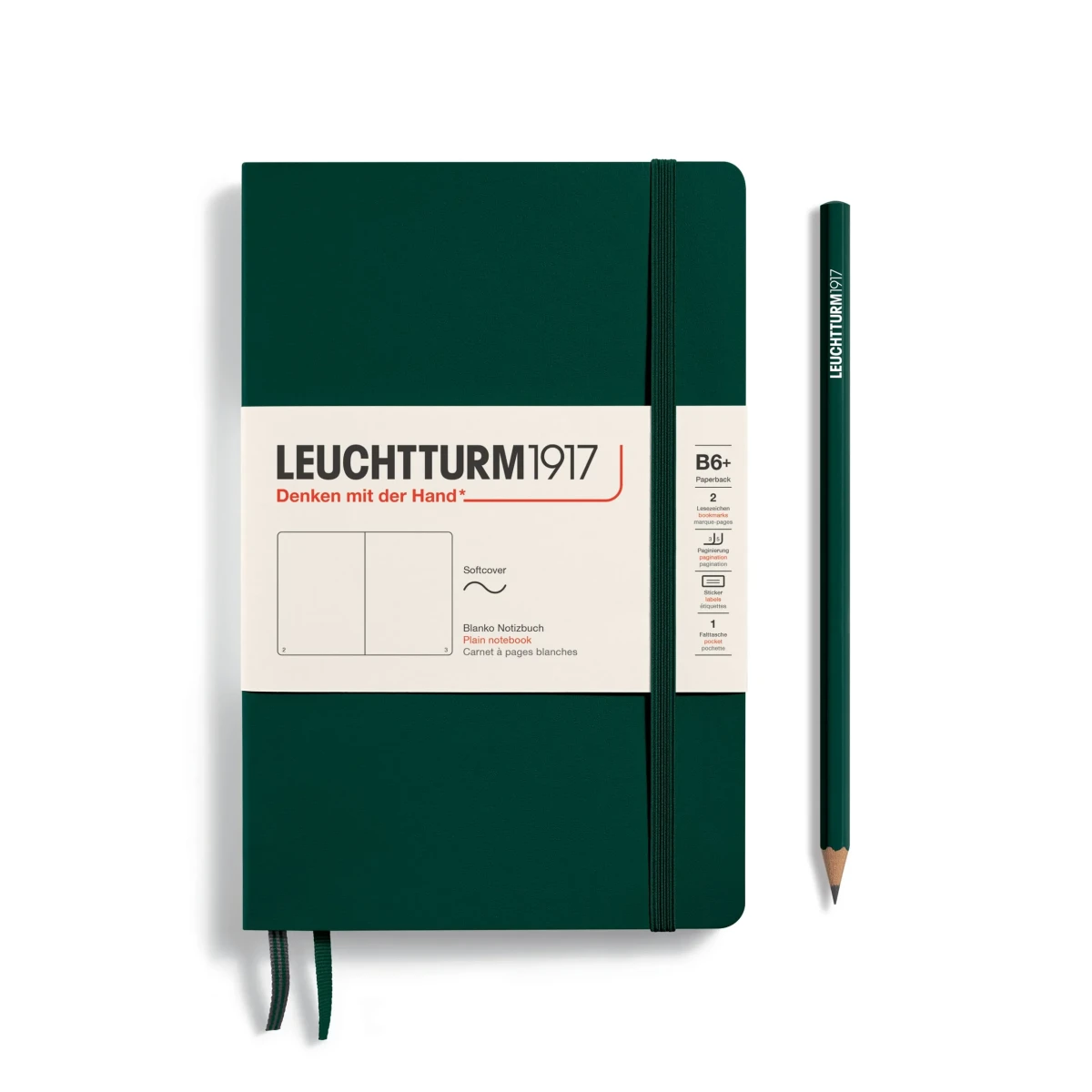 Libreta leuchtturm1917 Tapa Blanda B6 Croquis, Forest Green1