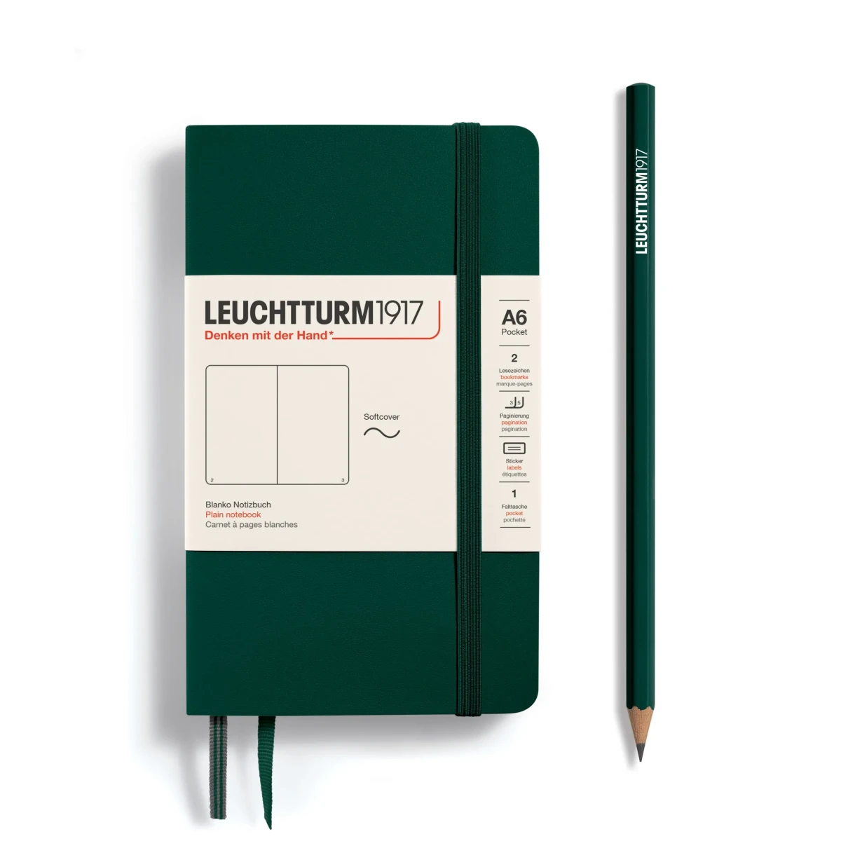 Libreta Pocket leuchtturm T.Blanda A6 Croquis Forest Green1