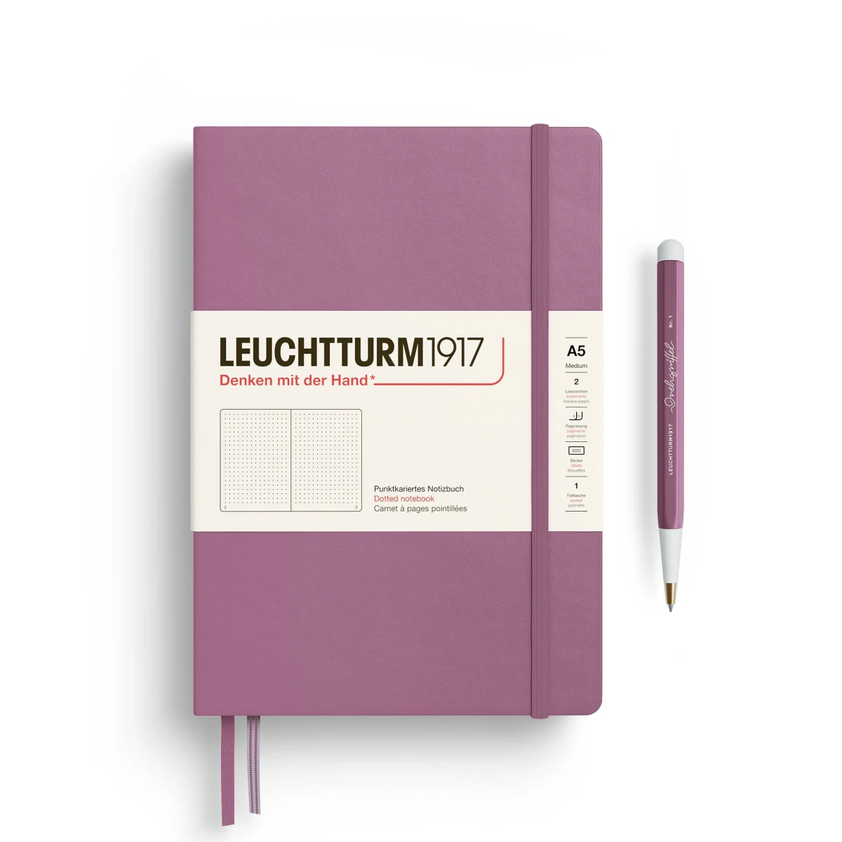 Libreta Leuchtturm1917 tapa dura A5 Pu Dusty Rose1