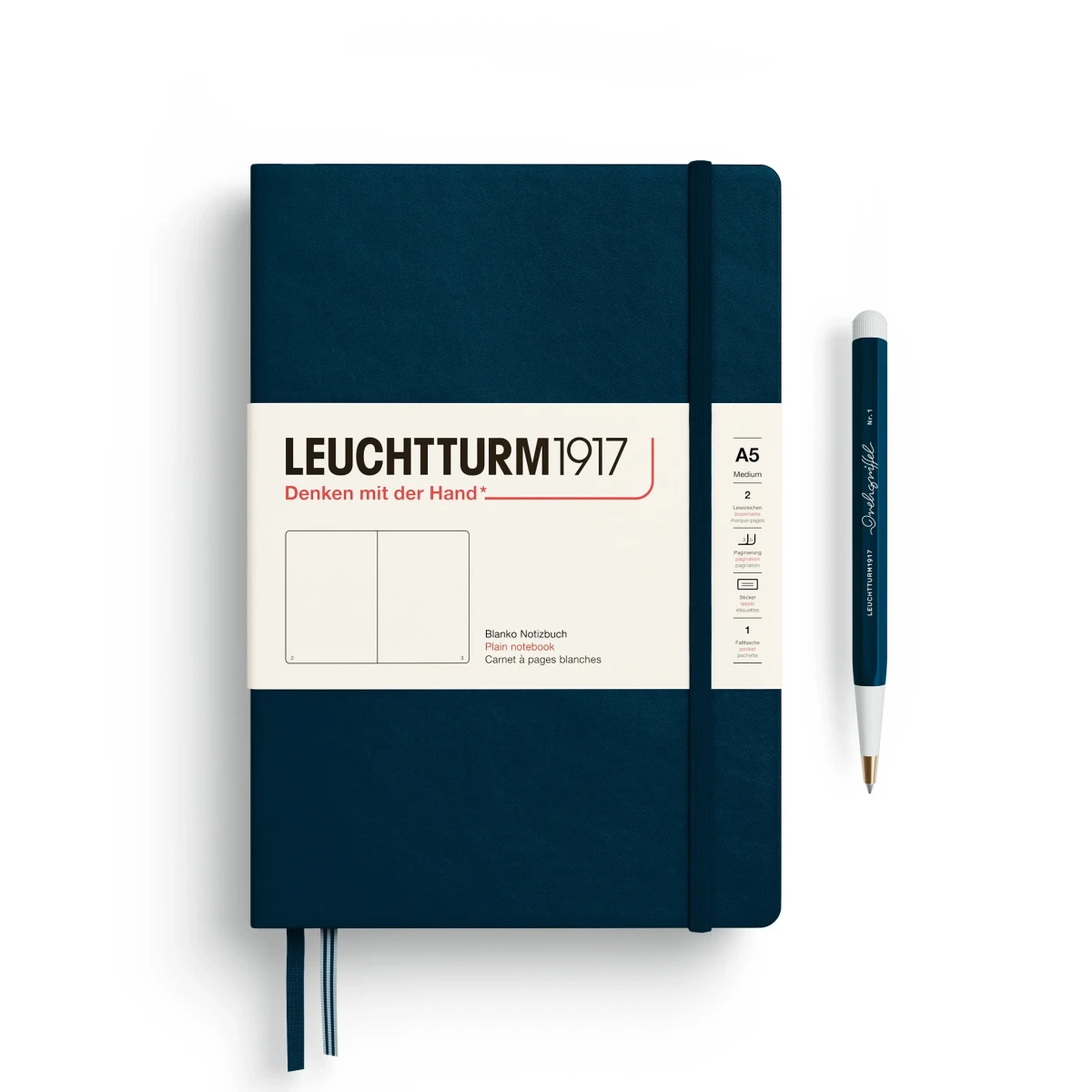 Libreta leuchtturm1917 Tapa Dura Mediana A5 Croquis,Deep Sea1
