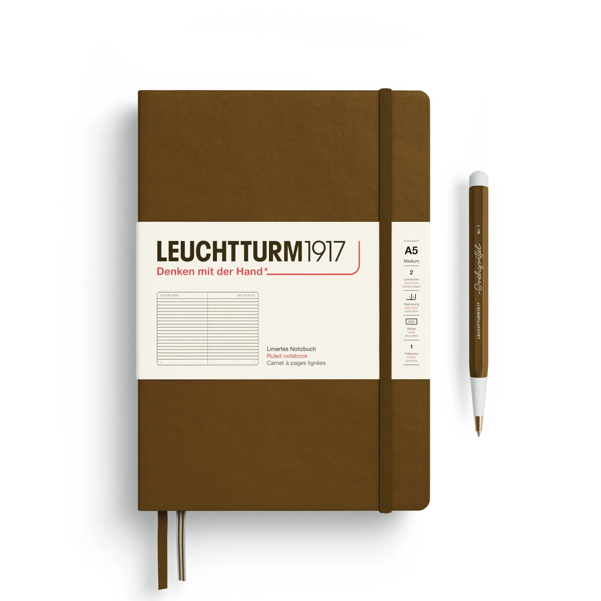 Libreta Leuchtturm1917 tapa dura A5 Li Spice Brown1