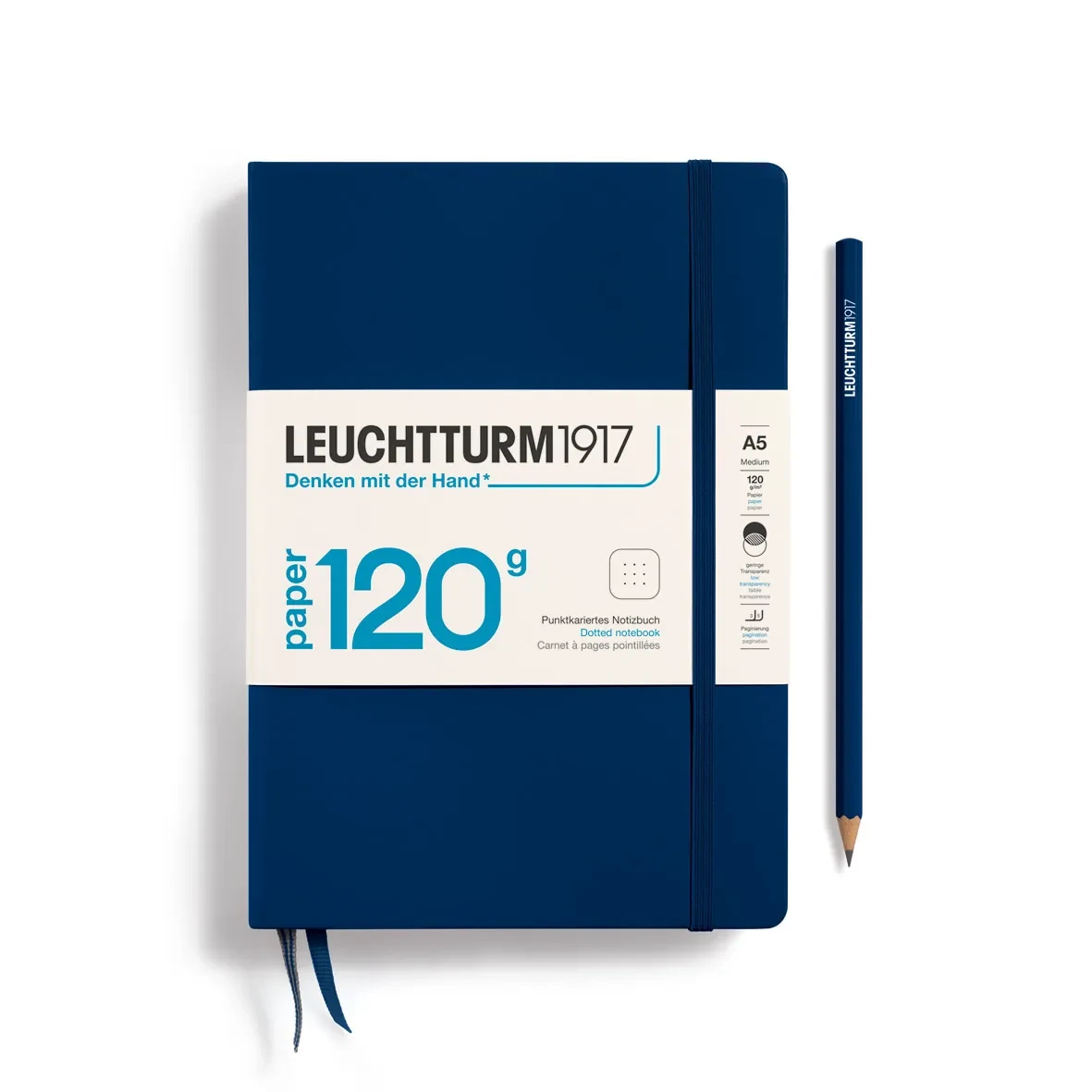 Libreta 120G Edition A5 203P Puntos, Navy1