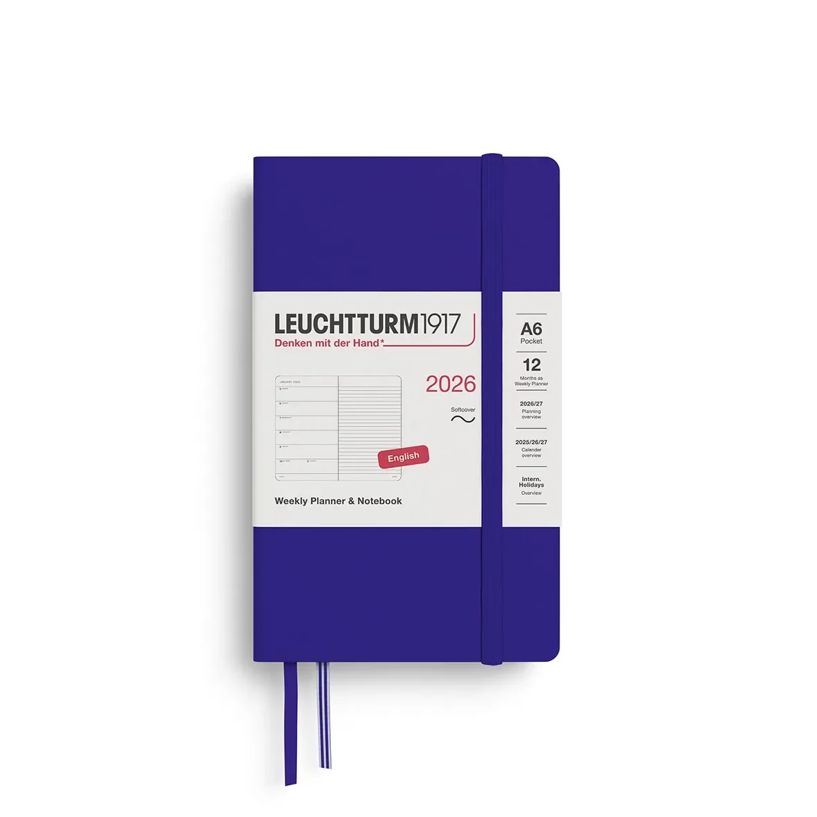 Agenda 2026 leuchtturm1917 Semanal & Libreta Pocket A6, Ink1