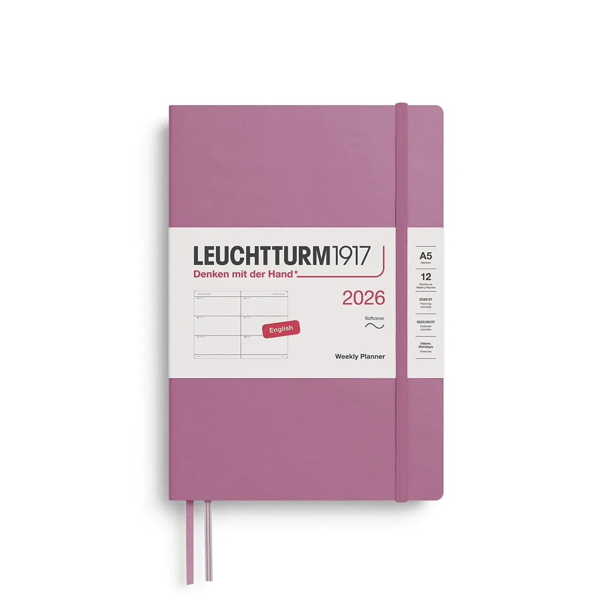 Agenda 2026 Semanal &Libreta Mediana A5 T.blandas Dusty Rose1