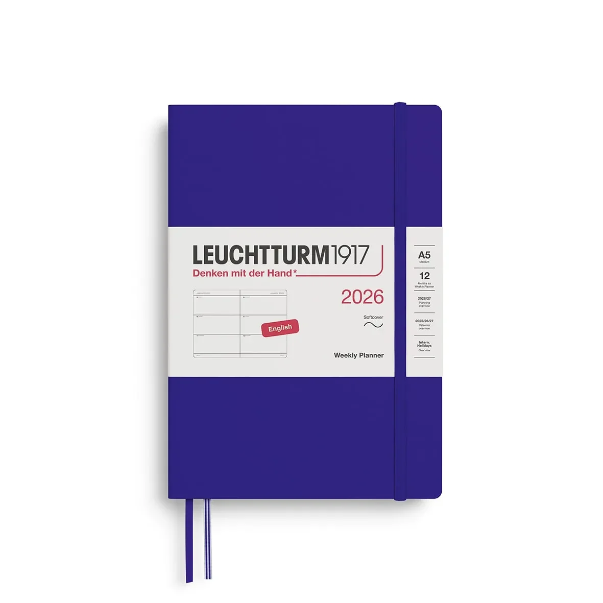 Agenda Leuchtturm1917 2026 Semanal Tapas Blandas A5, Ink1