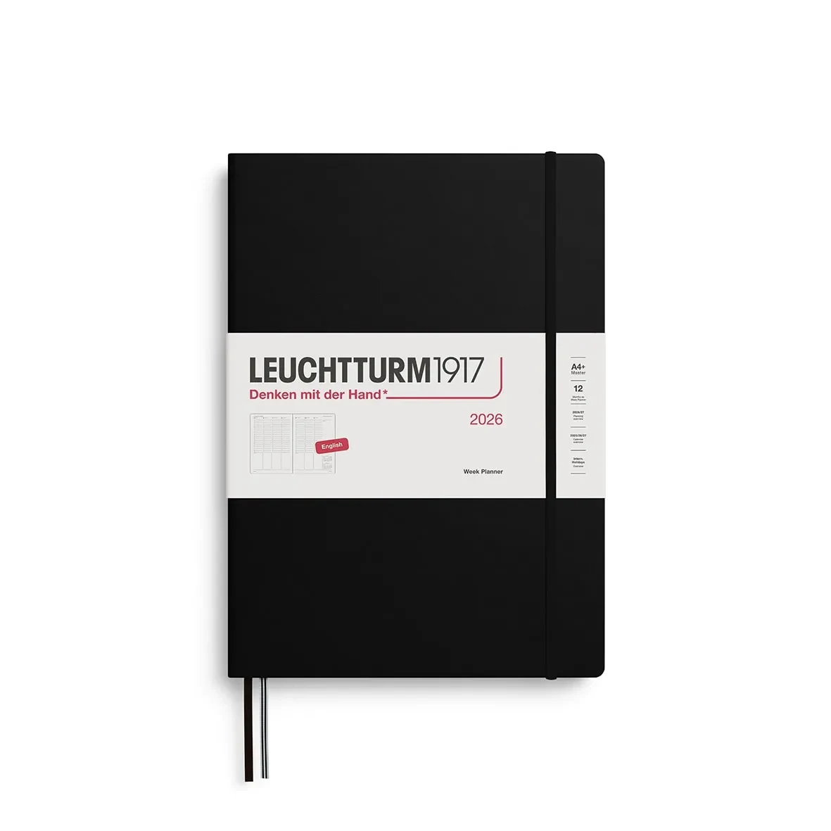 Agenda leuchtturm1917 2026 Semanal , Black1
