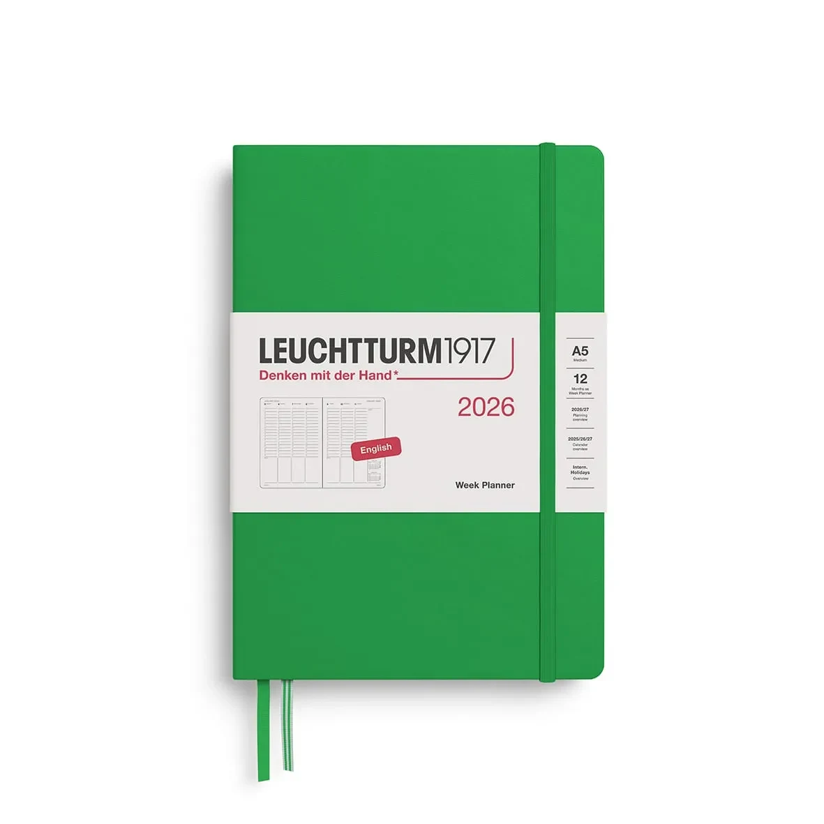 Agenda leuchtturm1917 2026 Semanal A5, Spring Leaf1
