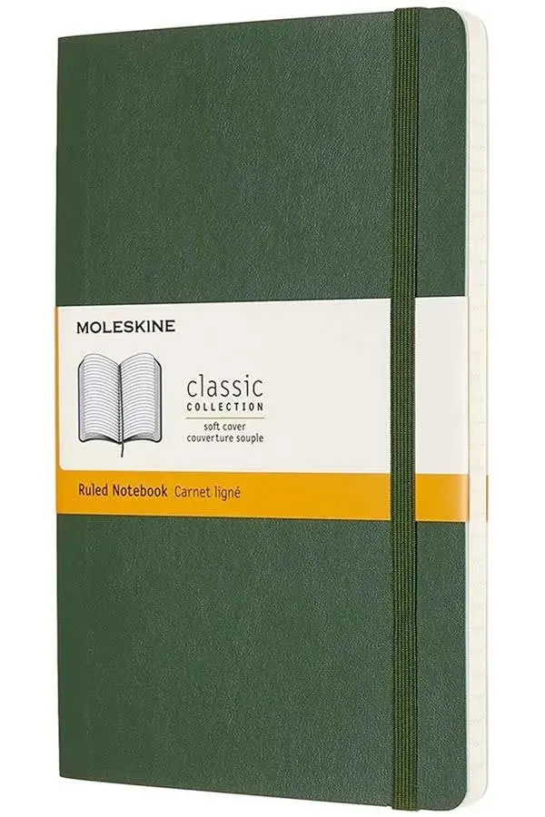 Classic notebook - T. Blanda - Large - Verde Mirto - De rayas1