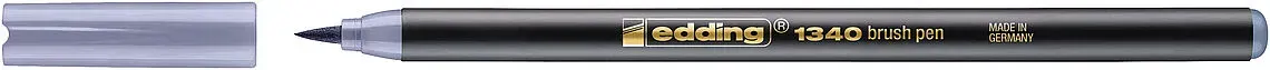 Marcador punta pincel Edding-1340 Gris1