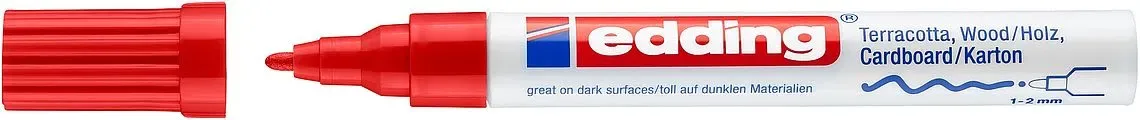 Marcador Decorativo Edding E-4040 Rojo1