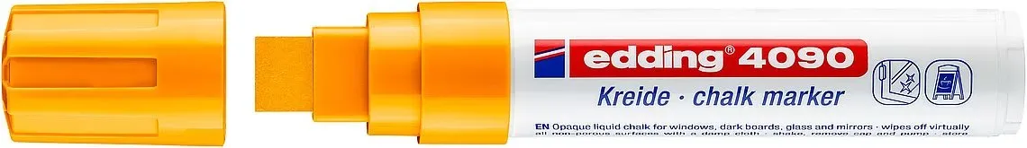 Marcador tiza Edding E-4090 Naranja Flúor1