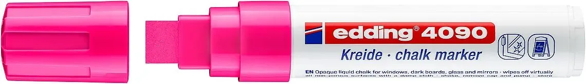 Marcador tiza Edding E-4090 Rosado Fluor1