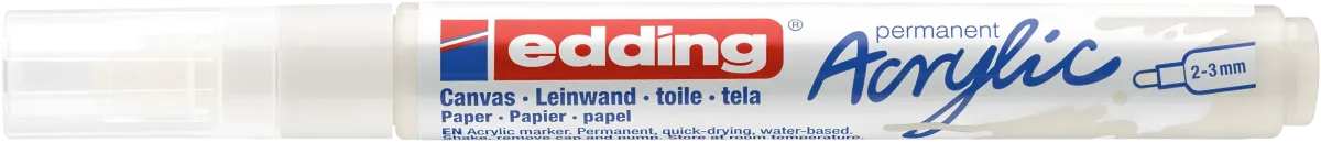 Marcador Acrílico trazo medio Edding e-5100 Blanco1