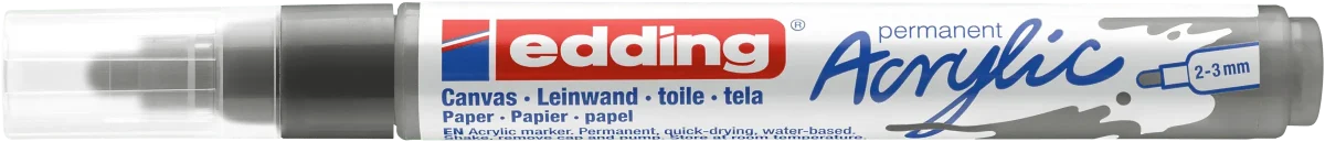 Marcador Acrílico trazo medio Edding e-5100 Gris1