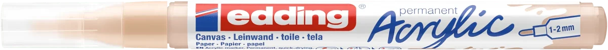 Marcador Acrílico trazo fino Edding e-5300 beige1