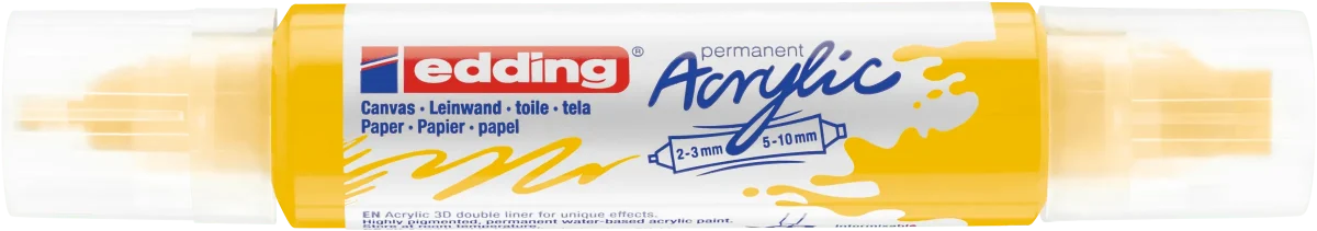 Marcador acrílico 3D edding 5400 punta doble Amarillo1